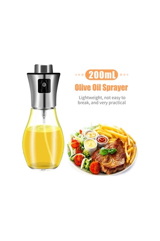 Tenfowee 2'li Set 304 Paslanmaz Çelik Basma Tipi Yağ Spreyi 200ml - Cam Flaş, Salata, Barbekü, Pişirme İçin Sprey + Huni Çok Renkli