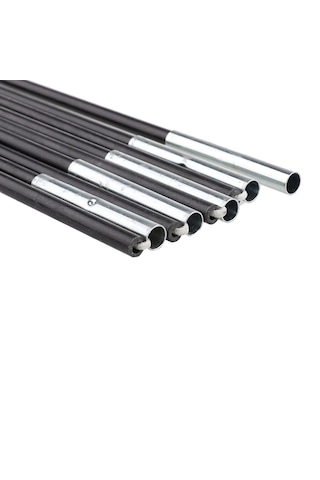 Homyl 2 Parça Fiberglas Kamp Yürüyüş Seyahat 7-bölüm Siyah