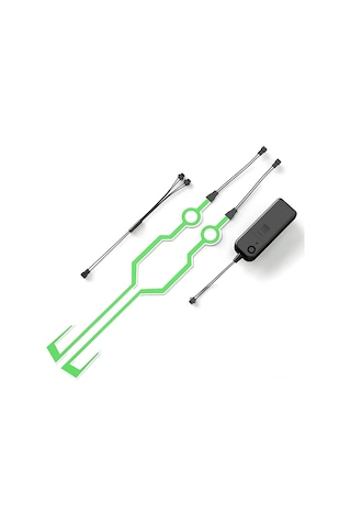 On Led Işık Motosiklet Kask Kiti - Gece Sürüşü Için 3 Modlu Yanıp Sönen Şerit