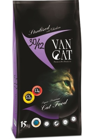 VanCat Sterilised Tavuklu Kısırlaştırılmış Yetişkin Kedi Maması 15 KG