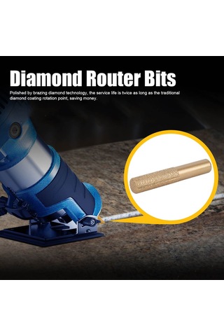 Yifomall Elmas Freze Ucu - Mermer, Kuvars Ve Granit Kenar Kesimi İçin Yüksek Performanslı 12.7 X 13.5 X 75mm