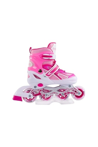 Paten Ayarlanabilir 2+2 Ve 2+1+1 Işıklı Metal Gövde Alıştırma Pateni Çantalı Mor