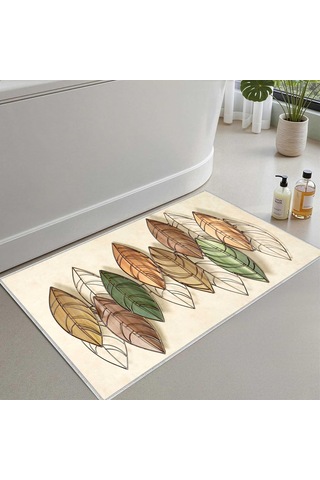 2'li Set Banyo Paspası, Yumuşak Banyo Halısı, Kaymaz Dot Tabanlı, Su Emici, Makinede Yıkanabilir - 50x60-60x100 Cm Çok Renkli