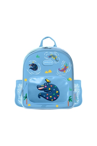 Packnjoy - Çocuk Sırt Çantası Medium 4-6 Yaş - Snappy Croc Mavi
