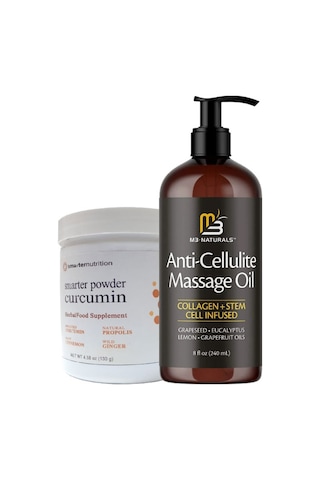 Selülitlere Son Anti Selülit Masaj Yağı Anti-cellulite240 Ml + Smarter Curcumin Göbek Basen 130 G