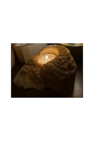 Sitrin Doğal Taş Tealight Mumluk Diğer