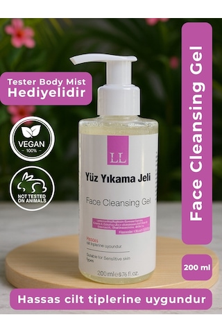 Hassas Ciltler İçin Arındırıcı Yüz Temizleme Jeli - %100 Vegan 200 Ml Hassas Ciltler İçin Arındırıcı Yüz Temizleme Jeli - %100 Vegan 200 Ml