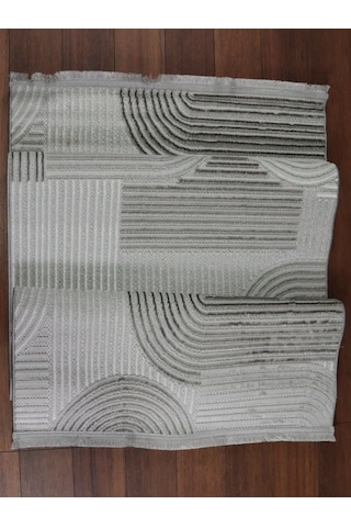 Arma Serisi Açık Gri Krem Geometrik Desenli Modern Halı Mc 402 Çok Renkli