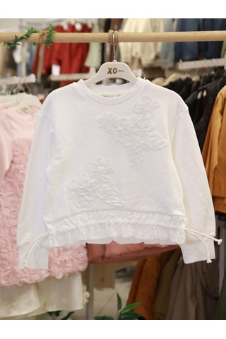 Xo Kids Kız Çocuk Sweatşirt 5-9 Yaş 36075 Beyaz
