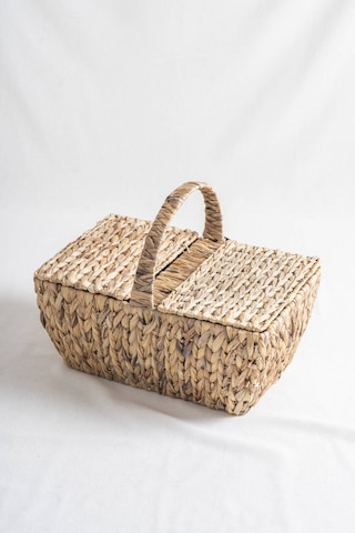 Soléa Hasır Piknik Sepeti - 46 Cm Krem