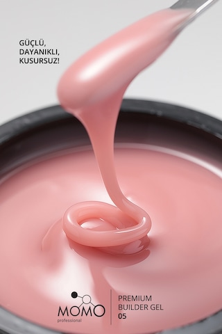 Momo Professional Premium Builder Gel Protez Tırnak Jeli No.05 Şeftali 10 gr