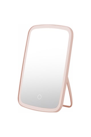 Vkemall Beyaz Ve Pembe Renkli Abs Malzemeden Yapılmış, 68 Işık Taneli, 3 Renk Seçenekli Şarj Edilebilir Led Ayna Pembe