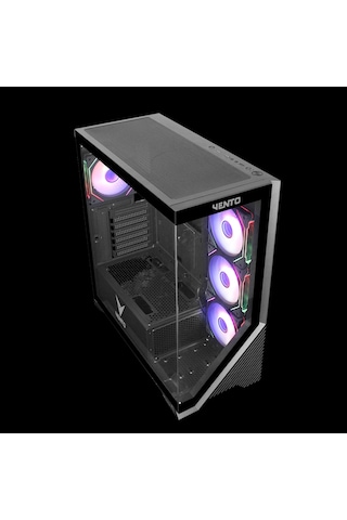 Vento Vg4202fla Atx Tower, 750w 80+ Siyah, Temperli Cam, Rgb, Mesh, Atx Gamıng Kasa