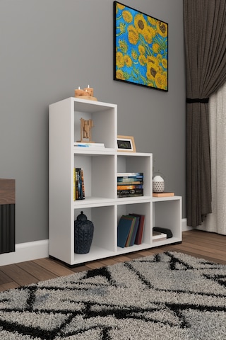 Yvz Home Neptün-1 Kitaplık Beyaz