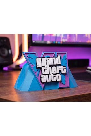 Omni Gta 6 Temalı Ps5 Kol Standı - Özel Tasarım Gta 6 Kontrolcü Standı, Playstation 5 Oyuncu Aksesuarı Konsol Standı Ve Tutucu Mavi