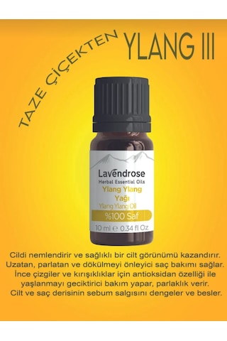 Lavendrose Ylang Ylang Yağı %100 Saf Ve Doğal Bitkisel Gerçek