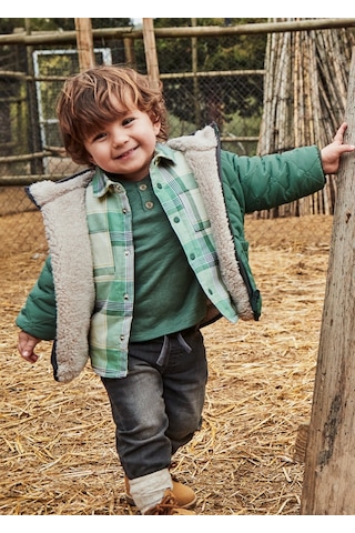 Mayoral 2422-96 Erkek Bebe Yeşil Çift Taraflı Mont Yeşil