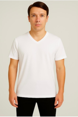 Axxel Erkek Beyaz Kısa Kollu-d804 Beyaz