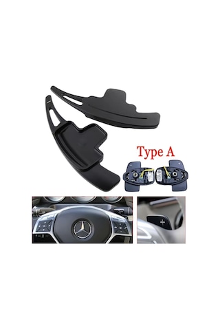 Mercedes C Serisi W204 Siyah F1 Kulakçık Pedal 2012-2014 Siyah