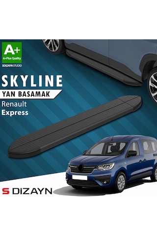 S-dizayn Renault Express Skyline Siyah Yan Basamak 203 Cm 2021 Üzeri A+ Kalite