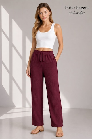 Intive Cool Comfort Müslin/waffle Kumaş İç Göstermez Pamuklu Nefe Bordo