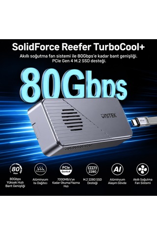 Unıtek Turbocool+ 80gbps M.2 Ssd Kutusu S1253bgy01