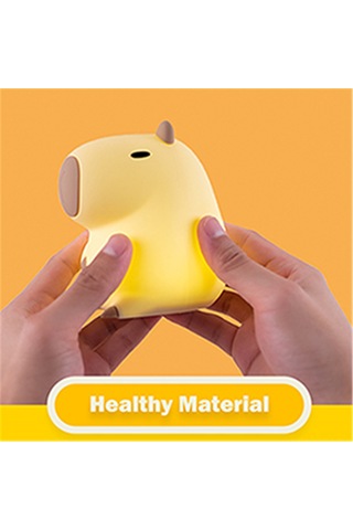 Ruicoo Usb Şarjlı Dokunmatik Zaman Ayarlı Çocuk Gece Lambası - Yumuşak Silikon Yapılı Portatif Işık Bej