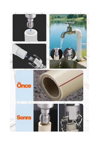 2 Li Set İç Dış Plastik Boru Diş Açma Seti 1/2 20 Mm Ve 3/4 İnç 25 Mm Borularla Uyumlu