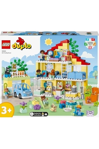 LEGO® DUPLO® Kasabası 3’ü 1 Arada Aile Evi 10994 3+ Eğitici Oyuncak Yapım Seti - 218 Parça