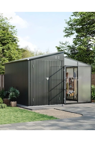 Garden Eden Xl Seralı Metal Bahçe Kulübesi