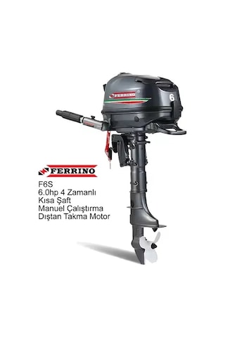Ferrino 6 Hp 4t Dıştan Takma Motor Model:f6bms Kısa Şaft Manuel Ferrino 6 Hp 4t Dıştan Takma Motor Model:f6bms Kısa Şaft Manuel