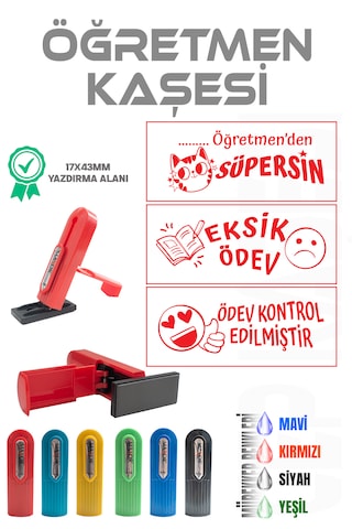Öğretmen Kaşesi Aferin Kaşesi Cep Kaşesi 3 Lü Set