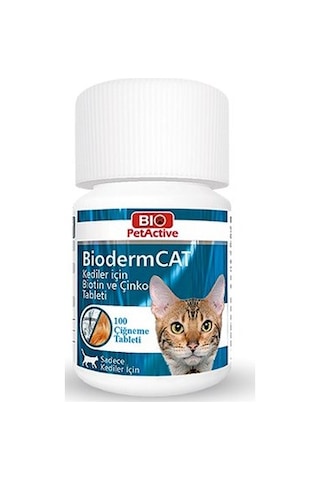 Pet Active Biodermcat Kediler İçin Tüy Dökülme Önleyici Biotin Ve