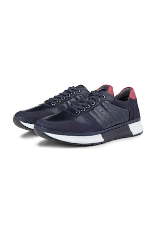 Ducavelli High Hakiki Deri Erkek Sneaker Ayakkabı, Low Top Sneaker, Hakiki Deri Sneaker Lacivert
