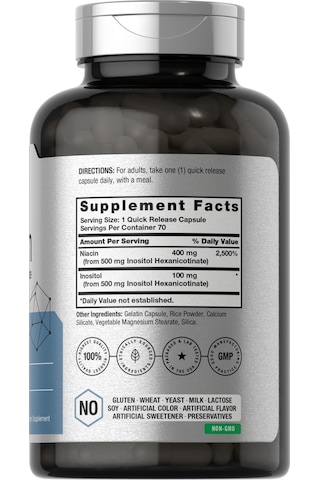 Horbaach Niacin With İnosıtol 500mg 70 Caps