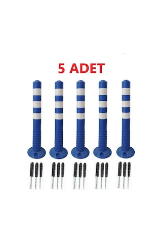 5 Adet Mavi Renk Otopark Düzenleyici 75 Cm Eco Delinatör