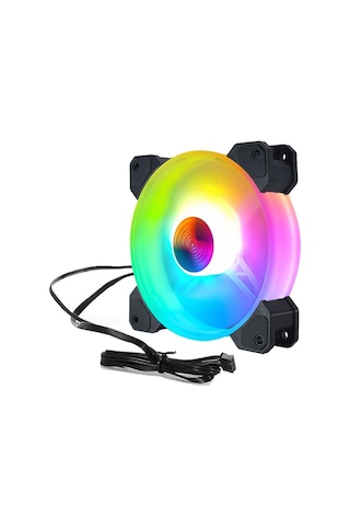 Coolmoon - 12cm Rgb Kasa Fanı 12v 6 Pin Işıklı Fan - 120mm Soğutucu Fan Kontrolcü Olmadan Çalışmaz