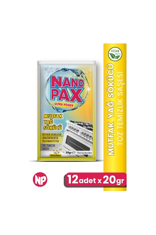 Mutfak - Yağ Sökücü Toz Temizlik Saşesi 12 Adet X 20gr 12'li Set