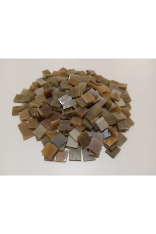 Karamel Kahve Kare Vitray Cam Mozaik Taşı - Sanatsal Mozaik İçin Yaklaşık 10 X 10 Mm