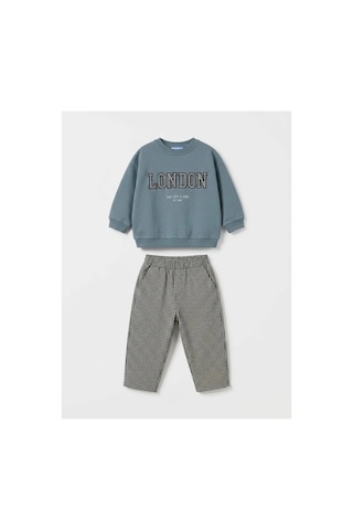 Poala Kids London Dokuma Pantolonlu Takım Çok Renkli