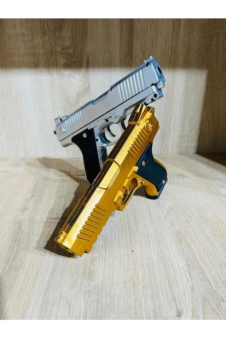 Boncuklu Altın Ve Gümüş Renk Boncuk Atan Silah 2 Adet