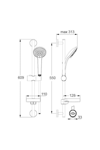 Ideal Standard Idealrain Sürgülü Duş Seti 100 3F.B9415Aa Diğer