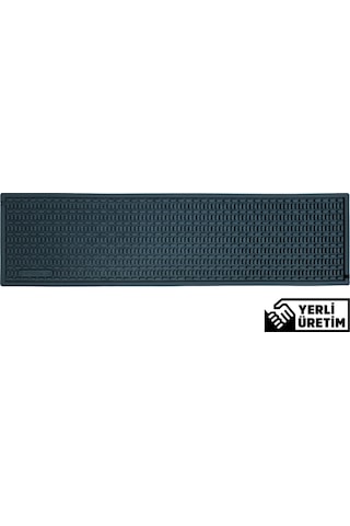 Zq Polimer 60x16 Cm Kauçuk Bar Mat, Bulaşık Kurutma Matı, Tencere Altlığı, Cam Kenarı Saksı Altlığı Siyah