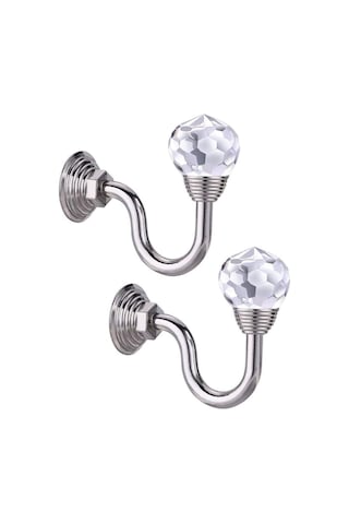 Adet Kristal Klasik Kanca Bağlama Taban Metal Püskül Perde Aksesuarları Askı Dekorasyonu Gümüş Üzerine Monte Edilmiştir Çok Renkli