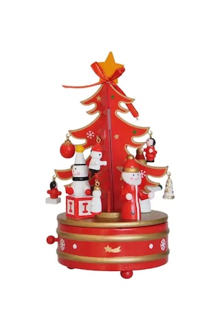 Yılbaşı Ahşap Dekor - Müzikli Yılbaşı Ağacı-
