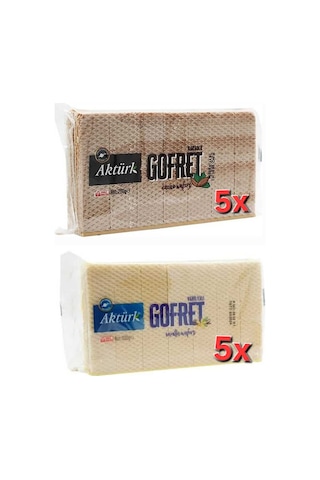 Aktürk Gofret 200 Gr 5 Adet Kakaolu Gofret , 200 Gr 5 Adet Vanilyalı Gofret Aktürk Gofret 200 Gr 5 Adet Kakaolu Gofret , 200 Gr 5 Adet Vanilyalı Gofret