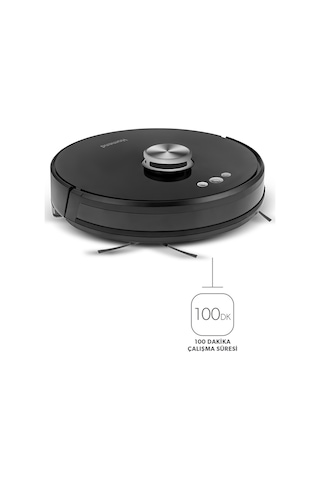 Homend Alex Laser Pro+ 1283H Siyah Moplu ve Haritalamalı Akıllı Robot Süpürge