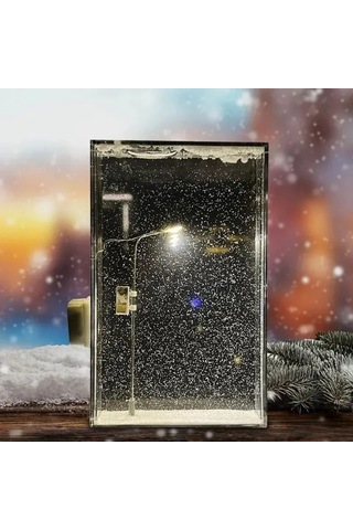 Kangvka Kendi Ellerinle Oluşturabileceğiniz, Sessiz Kar Sahnesi Ve Isımsı Işık Sağlayan Dıy Dekoratif Kar Gece Lambası Çok Renkli