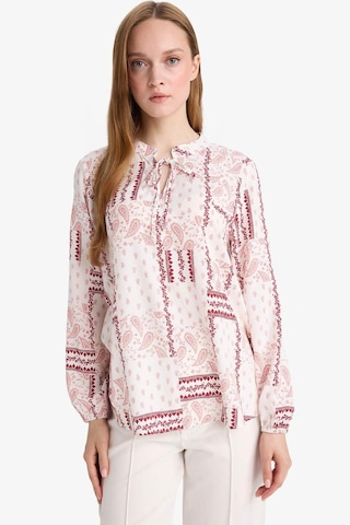 Defacto Regular Fit Desenli Apaş Yaka Uzun Kollu Bluz N1809az25sppn436 Pembe