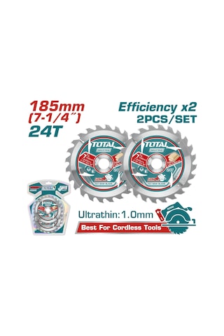 Total Daire Testere Yedek Bıçak 185 Mm 2 Li Tac2331853